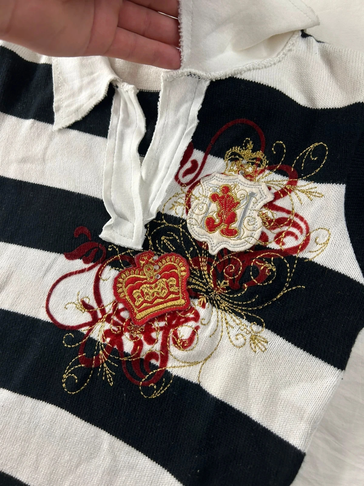 Polo rayado Disneyland resort paris estilo vintage retro Y2K talla s / 100% Algodón / fabricado en Portugal – photo 12